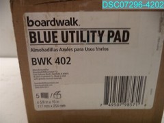 QTY=5( 1 BX OF 5):Boardwalk BWK402 Medium-Duty 4″ 5/8x 10″ Pad Blue 749507985716