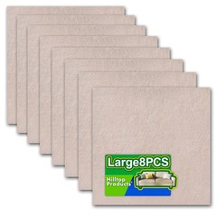 8 Pack – Ivory Self Adhesive Square Furniture Felt Pad Surface