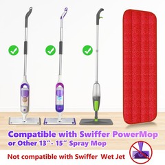 6 Pack Reusable Mop Pads Compatible with Multicolour 6 PCS, Multi-colored