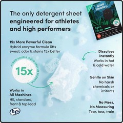 Apex Eco-Friendly Unscented Laundry Detergent Sheets (60 Loads) – 15x…