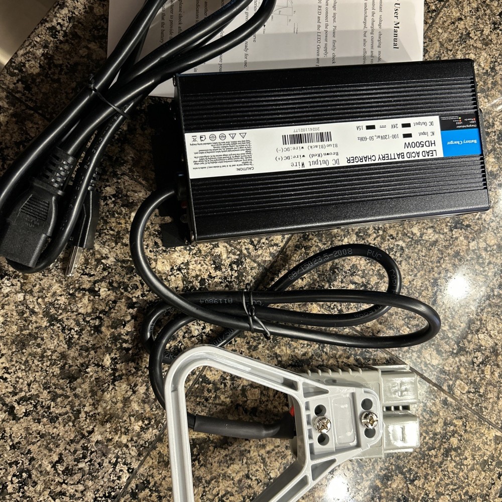 Floor Scrubber Pallet Jack Battery Charger w/ 175A Rating SB175 Connector 24Volt