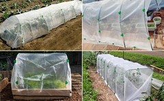 67 Pcs Garden Netting Kit, 10×25 Ft Ultra Mosquito Bird Netting with 6 Hoops &