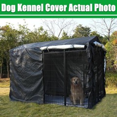Outdoor Dog Kennel Cover 8’Dx4’Wx6’H, Heavy Duty 600D Waterproof Dog Kennel