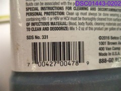2 Liter Bottle Betco AF79 Concentrate Disinfectant Bathroom Cleaner P/N 331