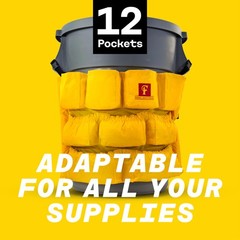 Trash Can Caddy Bag | Brute/Uline | Fits 32-55 Gallon Can XL Size | 12 Pocket…