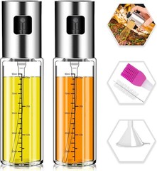NORBASE Oil Sprayer for Cooking, 2 Pack Upgraded Olive Spray Transparent
