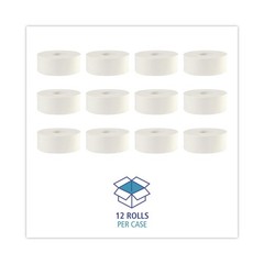 Boardwalk 6100B 3.5″ x 1000′ JRT Septic Safe 2Ply Bath Tissue – JBO,WT(12/CT)New