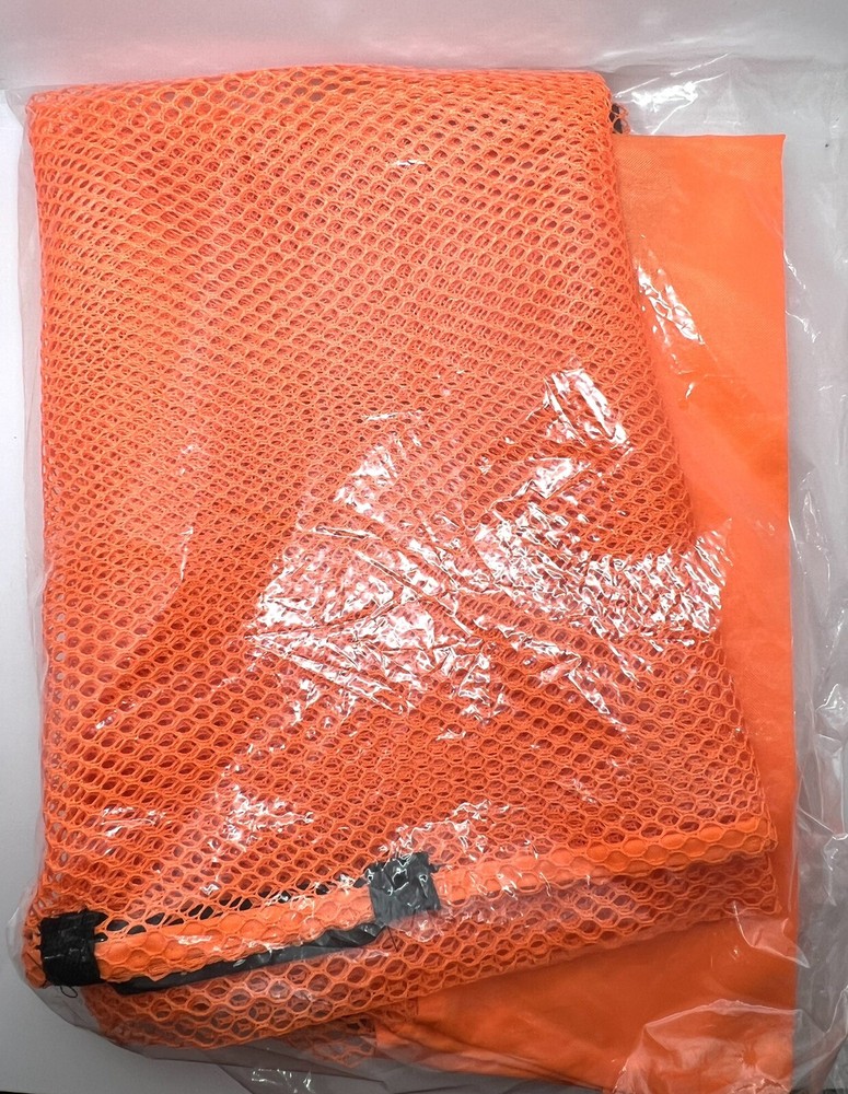 5 Large Capacity Commercial Heavy Duty Mesh Laundry Bags 40 x 30″ Bright Orange