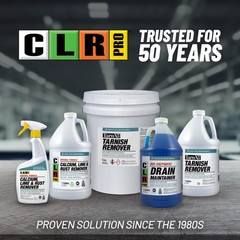 CLR PRO Calcium, Lime and Rust Remover, 1 Gallon 128 Fl Oz (Pack of 1), Clear