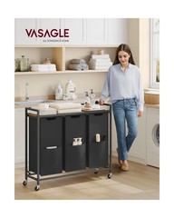 VASAGLE Laundry Sorter, 43.5 Gal. (165 L) Laundry Hamper Basket… FAST USA SHIP