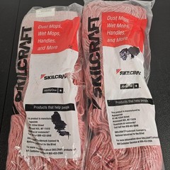 2pc ABILITY ONE 7920-01-513-4768 Wet Mop Head Red Acrylic Rayon 24oz (Shelf9)