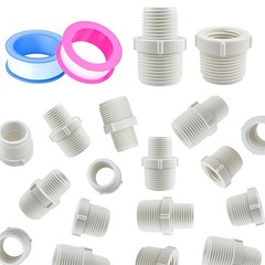 SATUY 16Pcs PVC Pipe Fittings Reducer Bushing Coupling, 1/2″ x 3/4″, White