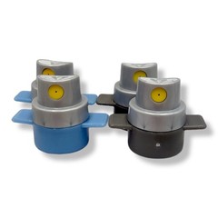 Male to Female Adapters 4 Pack + Caps, for Spray Paint and Areosol Cans. Conv…