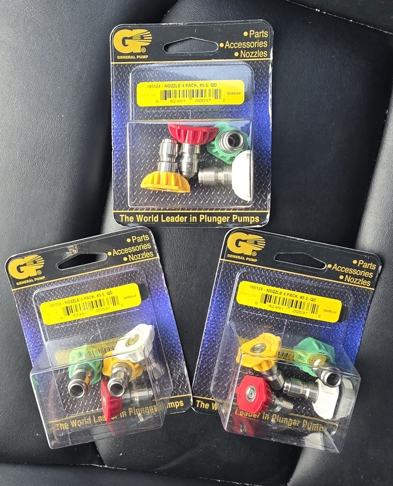***3PK*** General Pump 0.25 In. Quick Disconnect 4 Nozzle Pack – 5.5 GPM.