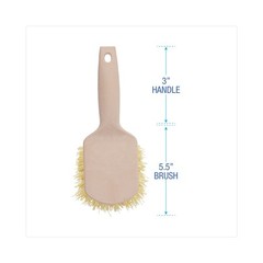 Boardwalk 4308 5.5 in. Brush 3 in. Tan Handle Cream Bristles Utility Brush New