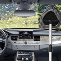 Car Windshield Cleaner Tool, Vehicle Window Cleaner with Exte Size: Triangular