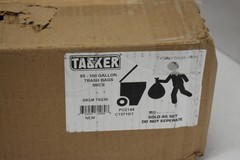 Tasker 95-100 Gallon Trash Bags 50 Count Heavy Duty Black Garbage Can Liners USA