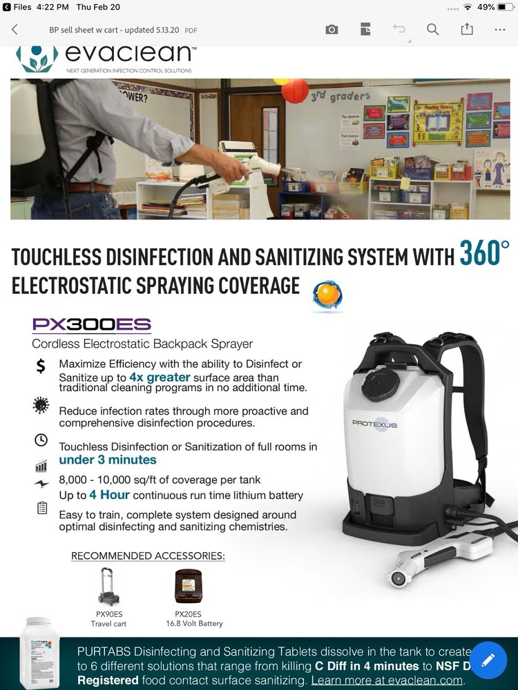 Victory Innovations VP300ES Electrostatic Backpack Sprayer Machine