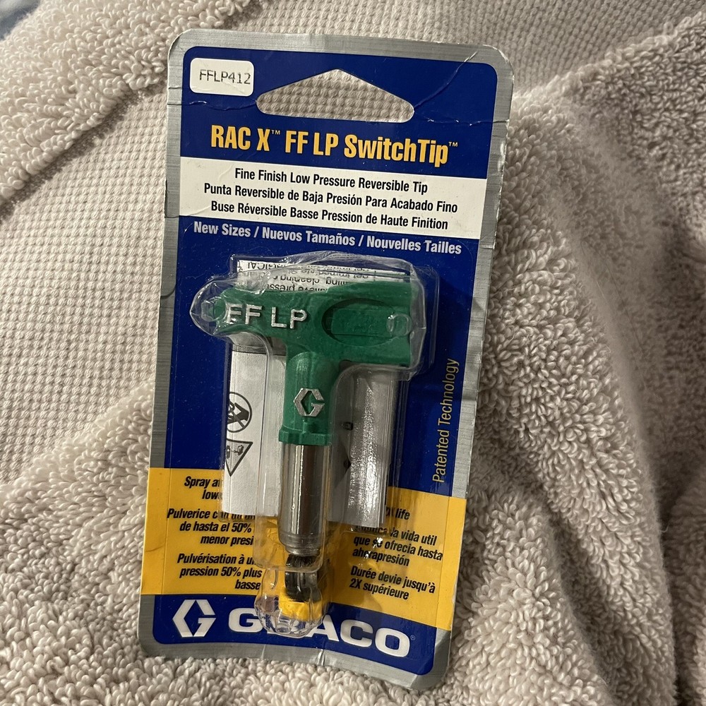 NEW Graco FFLP412 Rac X Fine Finish Low Pressure Reversible SwitchTip SHIPS FREE