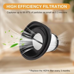 4Pcs Replacement Filters for VL188 VL189 Cordless Robot Vacuum Cleaners, Wash…