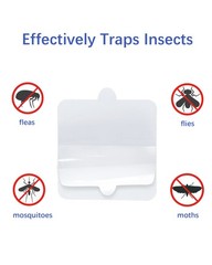 24 PCS Flea Trap Refills Square Glue Boards Compatible with Terro T230 White