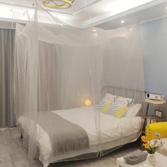 No-See-Um mesh Square Mosquito Net for King Size Bed 2 Openings Netting Mosquito