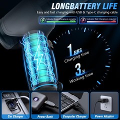 Ihe Car Vacuum Cleaner 15000Pa Handheld Cordless Rechargeable Wet Dry Vacuum