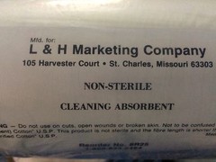 Lot Of 2 Non-Sterile Cleaning-Absorbent Cotton Rolls .975 Lbs Weight USA Made
