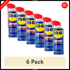 WD-40 Original Formula, Multi-Use Product with Smart Straw Sprays 2 Ways,6-Pack