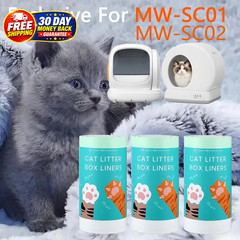 60 Count Self-Cleaning Cat Litter Box Liners Bags 60 (Pack of 1), White