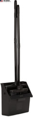 SPARTA Duo-Pan Upright Dust Pan and 36″ – 2-Piece & Broom Set, Black