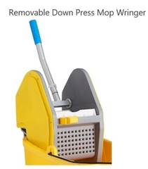 35 Qt. Janitor Mop Bucket & Down Press Wringer Commercial Yellow