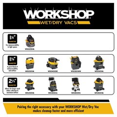 WORKSHOP Wet/Dry Vacs Shop Vacuum Accessories WS12552A Premium Auto Cleaning …