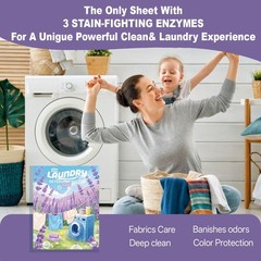 Laundry Detergent Sheets, Lavender Scent – 40 Loads 1 Count (Pack of 40)