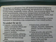 Hospital grade Disinfectant 1/2 Gal Makes 32 Gallons see pics Label Information