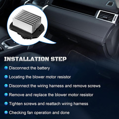 HVAC Front Blower Motor Resistor Control Module Replacement for Honda Accord Civ