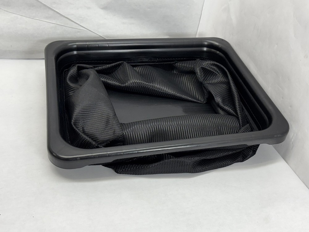 Square Plastic Utility Bin Collapsible Fabric Liner 16″ x14″ Storage Cleaning