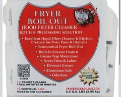 Fryer Tuck Boil Out -deep Flyer Cleaner- 12 Units 8 Oz Packets 6 Lb Enzymatic