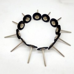 Rotary Tool 1″ Bristle Head Jewelry Buffing Polishing Wheels Brushes Black 12Pcs