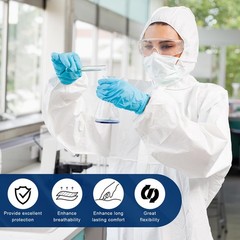 CAREGY 30 Pack Disposable Protective Coveralls, Heavy Duty Full Body Painters…
