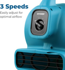 P-80 Mini 600 CFM Air Mover – Stackable Floor Fan for Drying & Ventilating