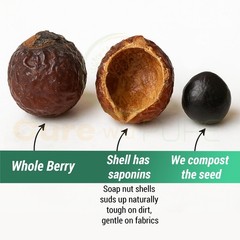 Cure Wid Pure Cure Pure Organic Soap Nuts Deseeded 1Lb/450G 1 Wash Bag Approx
