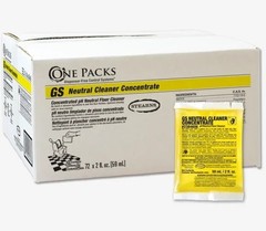 One Packs GS pH Neutral Floor Cleaner Concentrate 72 Pc Single Packets ST 846