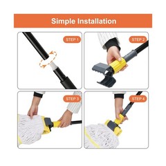 KeFanta Commercial Mop Heavy Duty Industrial Mop with Long Handle,60″ Looped-…