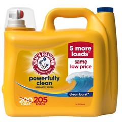 ARM & HAMMER Liquid Laundry Detergent, Powerfully 205 Fl Oz (Pack of 1)