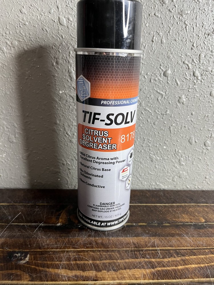 Tifco TIF-SOLV 8178 Citrus Solvent Degreaser 15 oz Aerosol Can Non-Conductive
