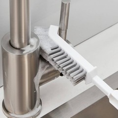 Sink Drain Crevice Brush Versatile 2-in-1 Precise Cleaning Tool Multi-Purpose