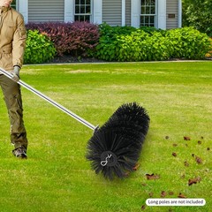 9 Teeth Broom Head Sweeper, 55*25cm Rolling Brush Head, Artificial Grass Brush
