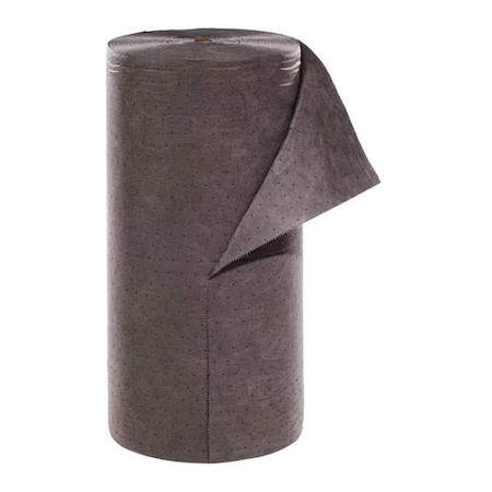 Pig Mat225 Sorbent Roll, 40 Gal, 30 In X 300 Ft, Universal, Gray, Polypropylene