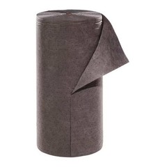 Pig Mat225 Sorbent Roll, 40 Gal, 30 In X 300 Ft, Universal, Gray, Polypropylene